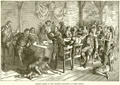 Speisesaal der französischen Kolonisten in Port Royal von English School