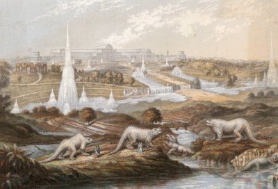 Dinosaurier im Kristallpalast von English School