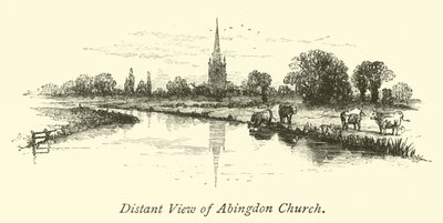 Fernansicht der Abingdon Kirche von English School