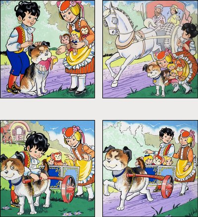 Hund und Karren von English School