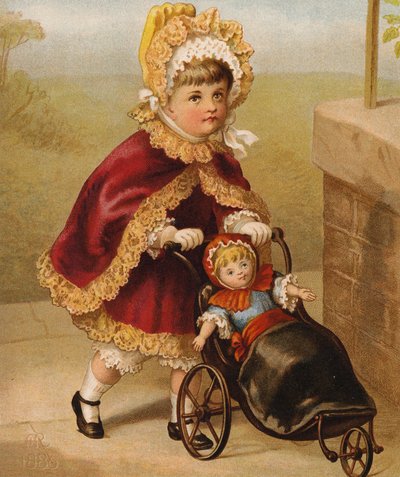 Dolly und ich (Farblithografie) von English School