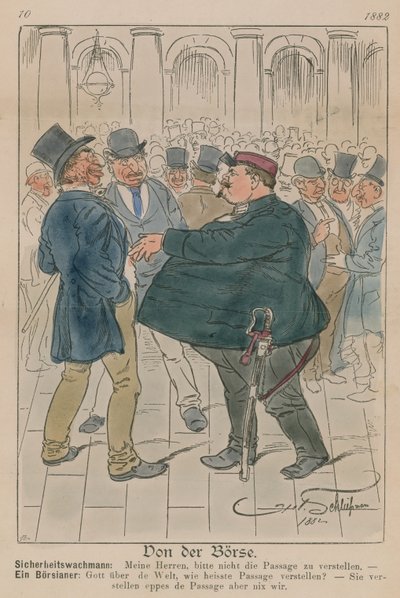 Don de Borse; Karikatur von English School
