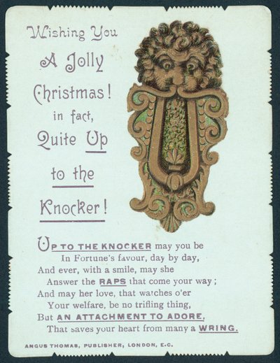 Türklopfer, Weihnachtskarte von English School