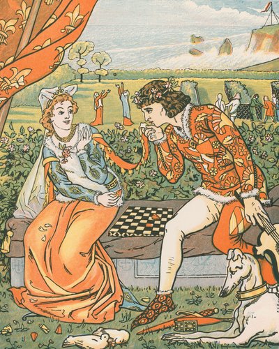 Dorigen und Aurelius im Garten. 