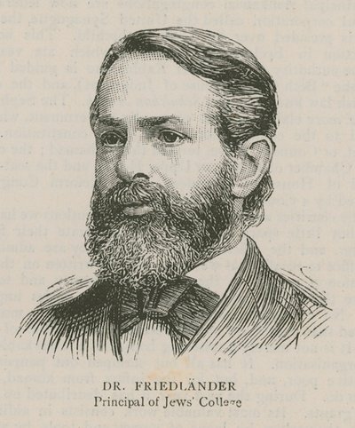 Dr. Friedlander, Direktor des Jews College von English School