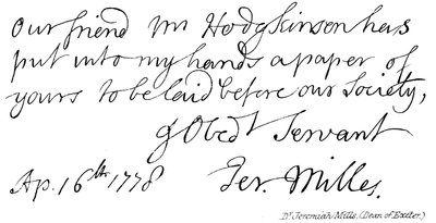 Dr Jeremiah Mills (Dekan von Exeter) von English School
