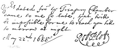 Dr. Robert Plot von English School