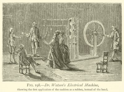 Dr. Watsons Elektrische Maschine (Stich) von English School