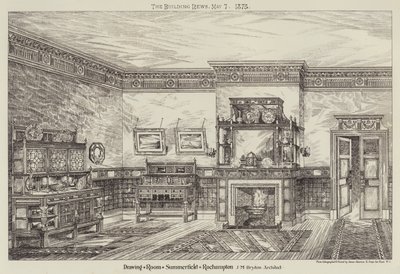 Salon, Summerfield, Roehampton (Gravur) von English School