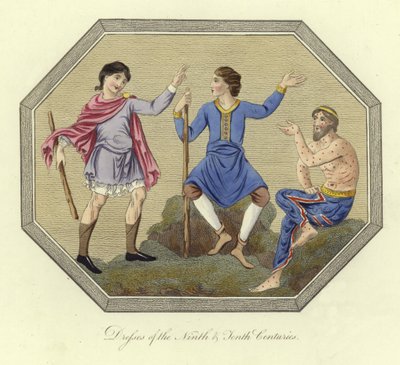 Kleider des 9. und 10. Jahrhunderts von English School
