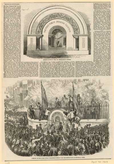 Trinkbrunnen neben der St. Sepulchres Kirche, Snow Hill von English School