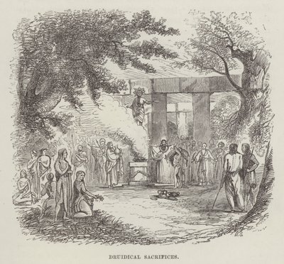Druidische Opferungen von English School