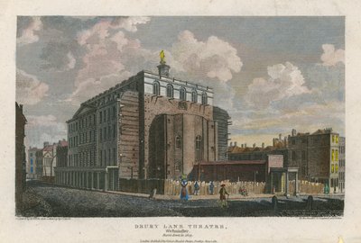 Drury Lane Theatre, Westminster, London; abgebrannt 1809 von English School