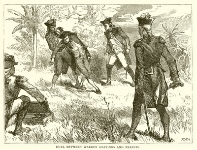 Duell zwischen Warren Hastings und Francis von English School