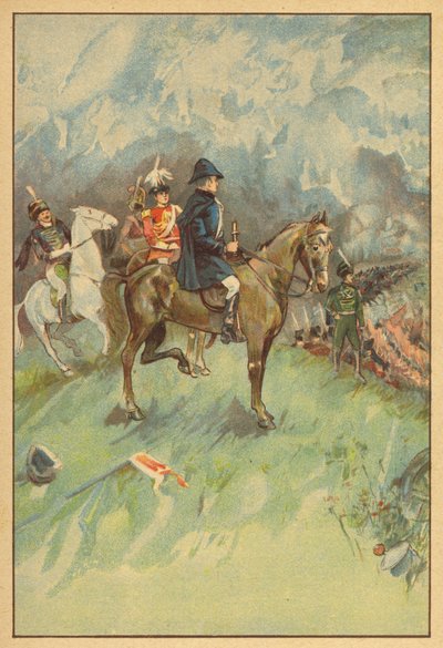 Herzog von Wellington in der Schlacht von Waterloo von English School