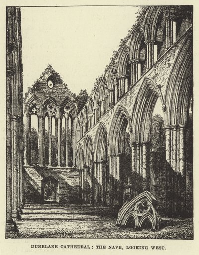 Kathedrale von Dunblane, das Kirchenschiff, Blick nach Westen von English School