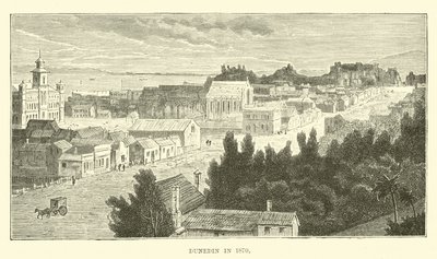 Dunedin im Jahr 1870 von English School