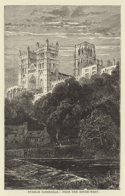 Durham Kathedrale, von Südwesten von English School