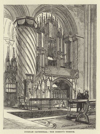 Durham Kathedrale, der Bischofsthron von English School