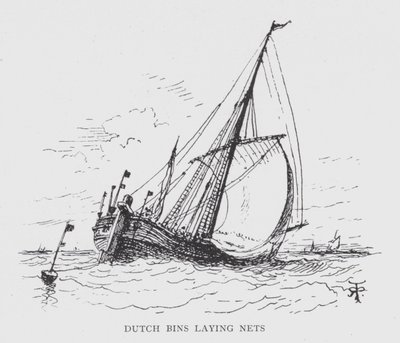 Niederländische Bins legen Netze aus (Lithographie) von English School