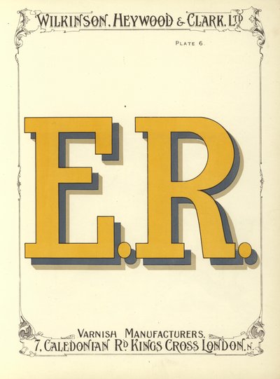 E. R. (Chromolithografie) von English School
