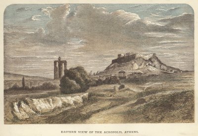 Östliche Ansicht der Akropolis, Athen von English School