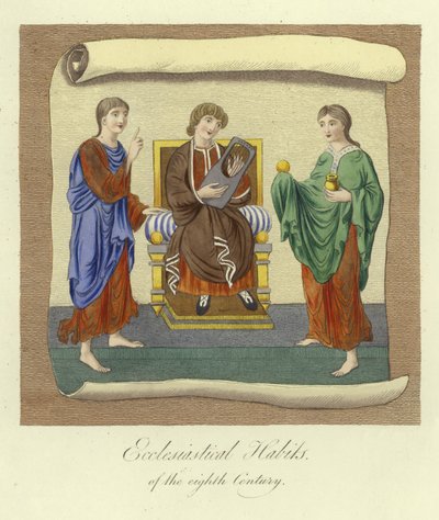 Kirchliche Gewänder des 8. Jahrhunderts von English School