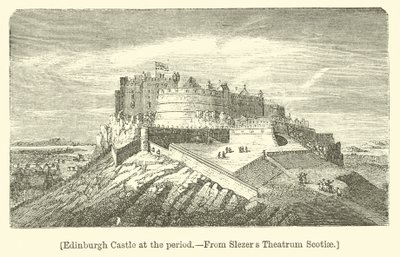 Edinburgh Castle in der Zeit von English School