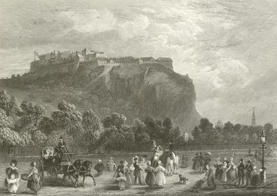 Edinburgh Castle von Princes Street von English School
