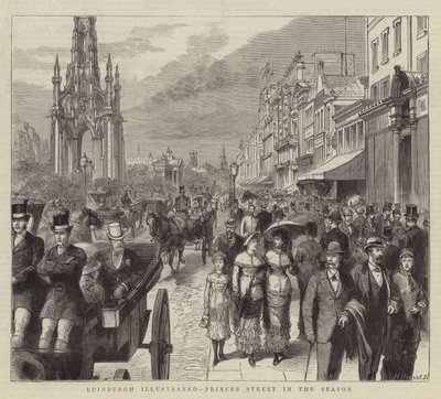 Edinburgh illustriert, Princes Street in der Saison von English School
