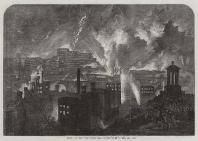 Edinburgh, vom Calton Hill, in der Nacht des 10. Inst. von English School