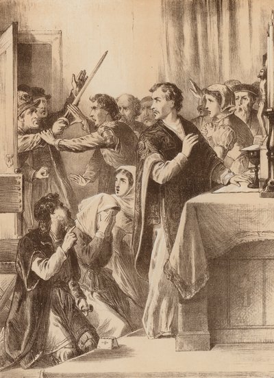 Edmund Genings, "Brach die Kammer auf, in der er feierte" von English School