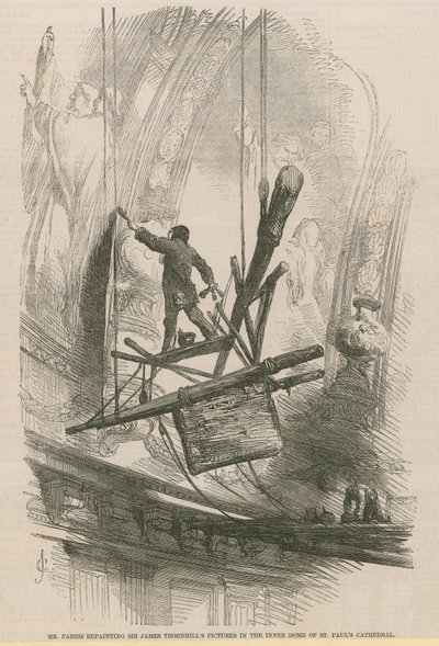 Edmund Thomas Parris übermalt die innere Kuppel von English School