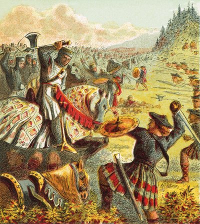 Edward I greift Schottland an von English School