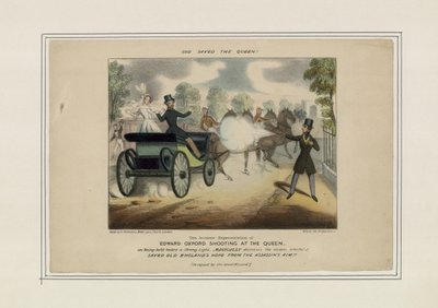 Edward Oxford schießt auf die Königin, gerettet von Britannia von English School