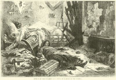 Folgen der Explosion einer Granate in einem Haus in den Vororten, Mai 1871 von English School