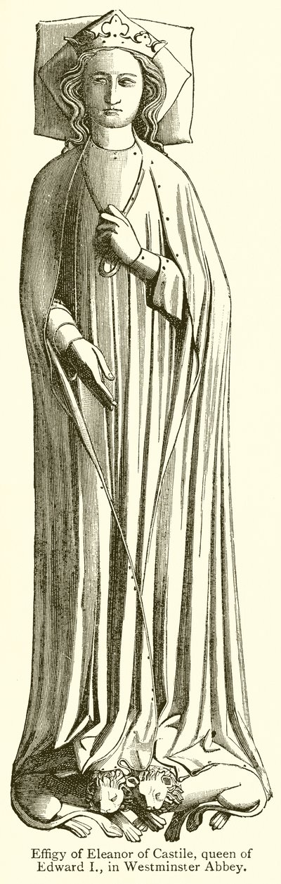 Efigie von Eleonore von Kastilien, Königin von Edward I., in der Westminster Abbey von English School