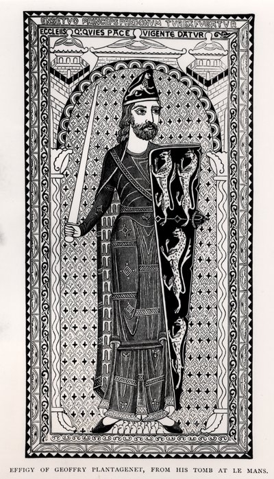 Abbild von Geoffrey Plantagenet (1113-1150) von seinem Grab in Le Mans von English School