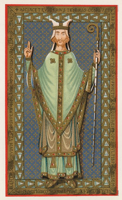 Abbild von Ulger, Bischof von Angers, 1149 von English School