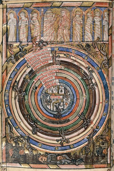 Tafel der Sphären zwischen Himmel und Hölle, Illustration aus den 