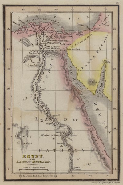 Ägypten oder das Land Mizraim (farbige Gravur) von English School