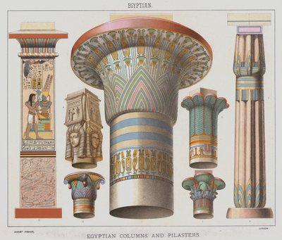 Ägyptische Säulen und Pilaster von English School
