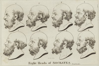 Acht Köpfe von Sokrates von English School