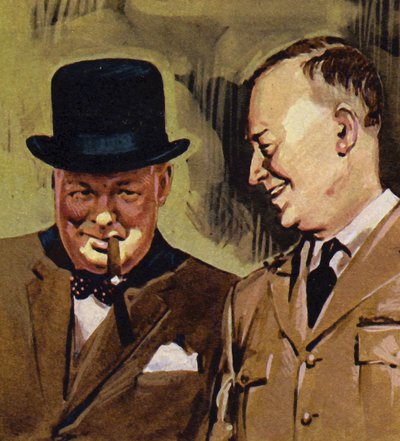 Eisenhower und Winston Churchill von English School