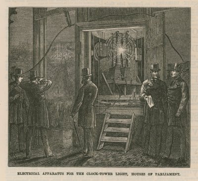 Elektrische Apparatur für das Licht des Uhrturms, Houses of Parliament von English School