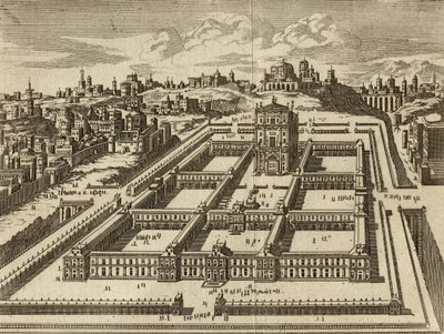 Erhebung des Tempels von Jerusalem, wie von Herodes gebaut von English School