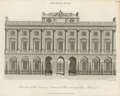 Erhebung der Vorderseite von Somerset Place von English School