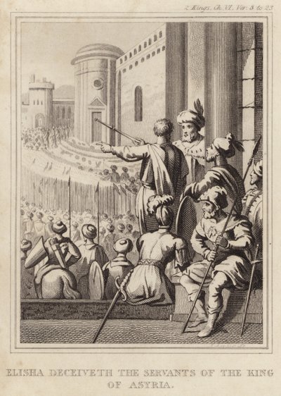 Elisa täuscht die Diener des Königs von Assyrien von English School