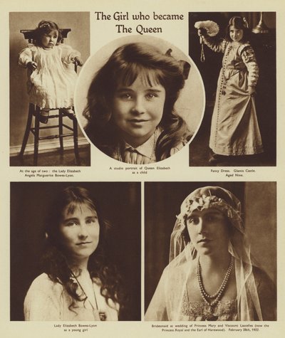 Elizabeth Bowes-Lyon, die Königin und Königinmutter wurde von English School