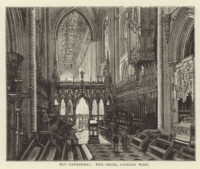 Ely Kathedrale, der Chor, Blick nach Westen von English School